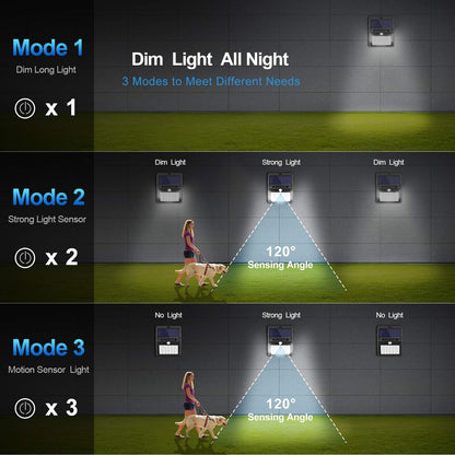 Solar Wall Lights Outdoor | Motion Sensor Waterproof LED Light, Pack (4 )pcs