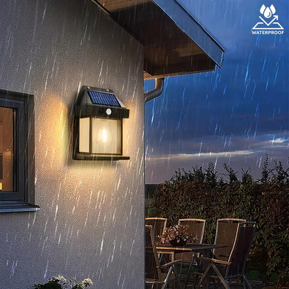 Solar Wall Lights Outdoor | Motion Sensor Waterproof LED Light, Pack (4 )pcs