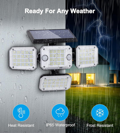 Garden Art Solar Lights 2 Motion Sensor, 4 Head